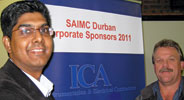 Vinesh Maharaj thanks Mark Calvert from ICA for its sponsorship